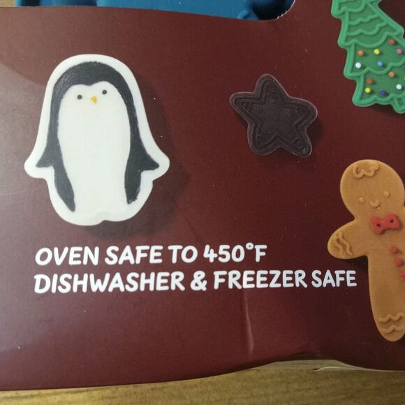 So Yummy Bella 2pc Chocolate Mold Set Gingerbread Man Pine Trees Penguin Stars - Picture 4 of 8